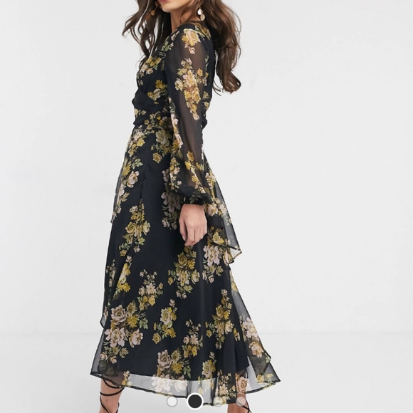 ASOS · Floral Wrap Dress - Picture 3 of 6